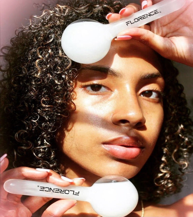 Cryothérapie Globes de glace Masseur facial - blanc